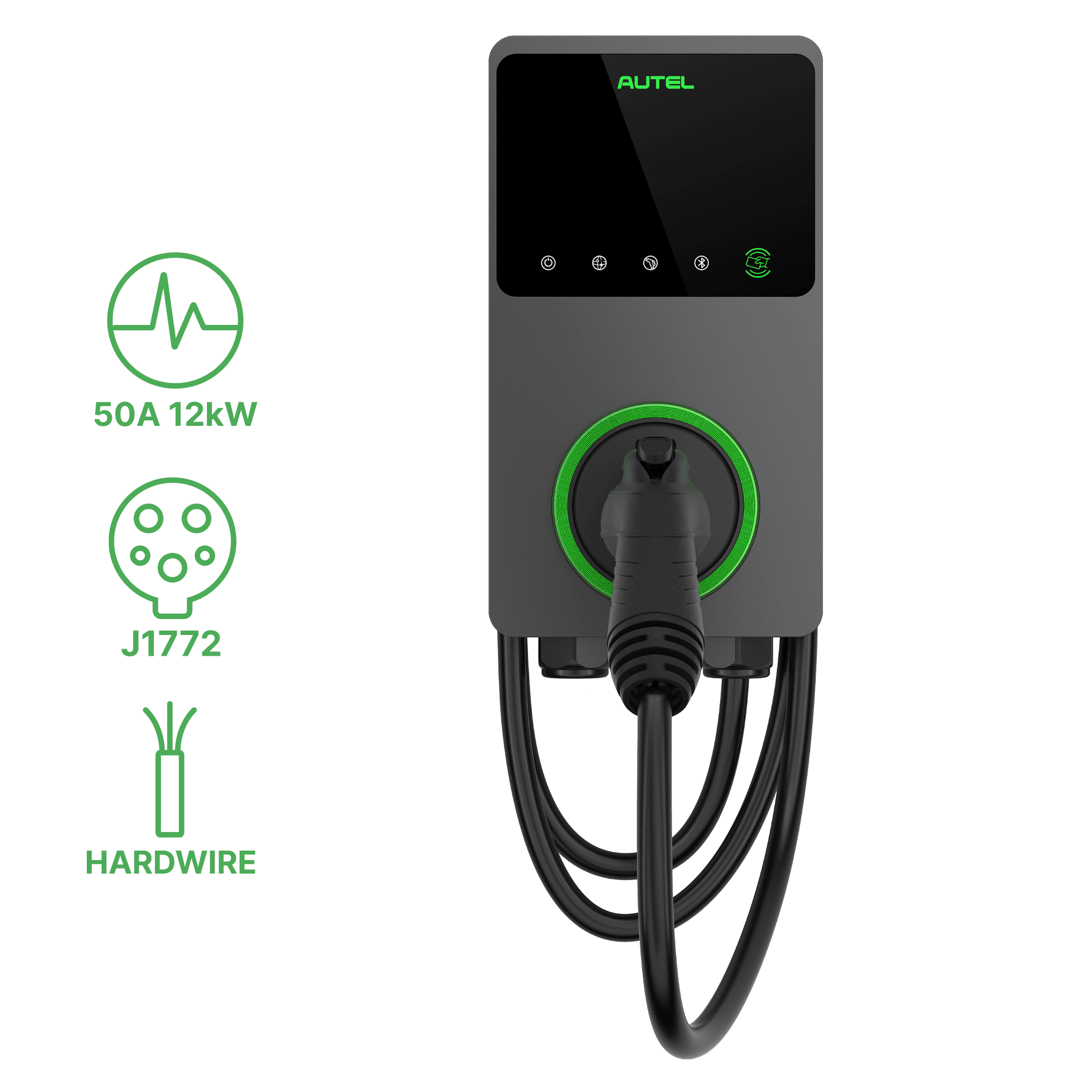 AC Elite Home 50A 12kW EV Charger (In-body Holster) (version US), visuel catalogue constructeur