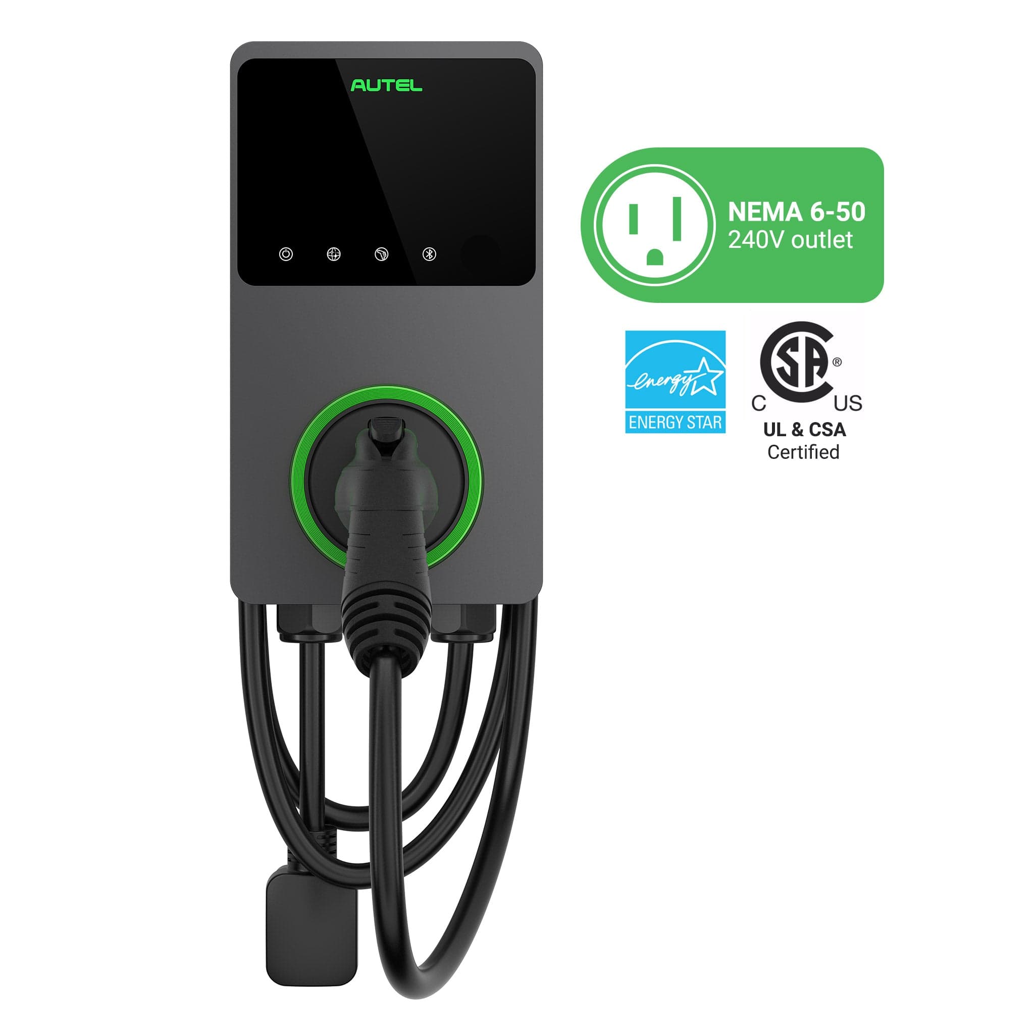 MaxiCharger AC Elite Home 40A - NEMA 6-50 - EV Charger With In-Body Holster (version US), visuel catalogue constructeur