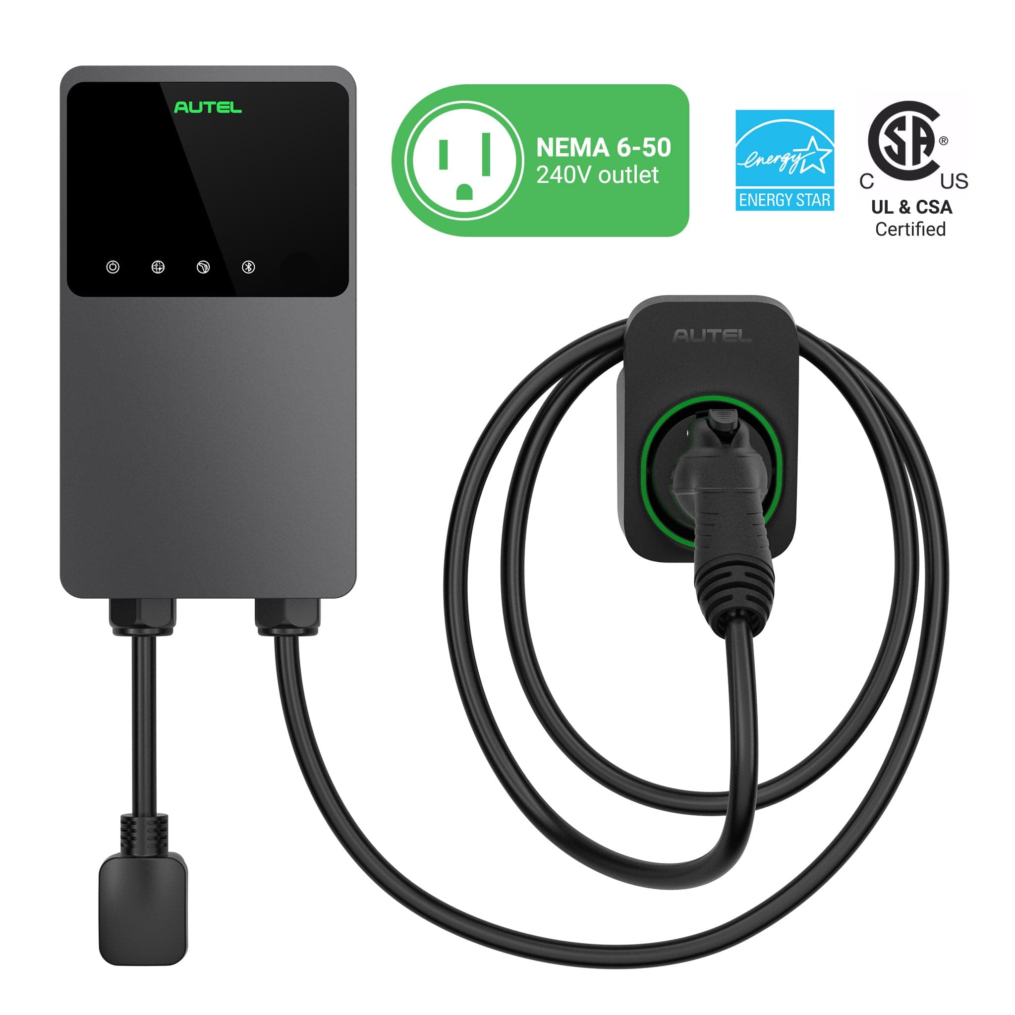 MaxiCharger AC Elite Home 40A - NEMA 6-50 - EV Charger With Separate Holster (version US), visuel catalogue constructeur