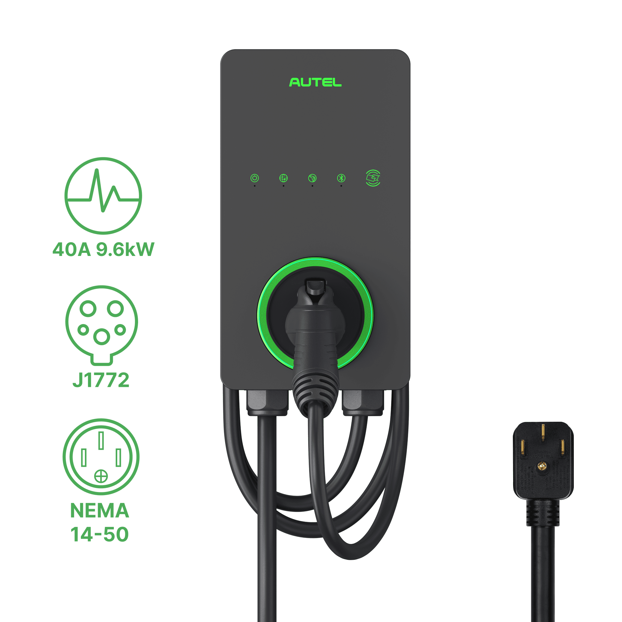 AC Lite Home 40A EV Charger (Dark Gray) (version US), visuel catalogue constructeur