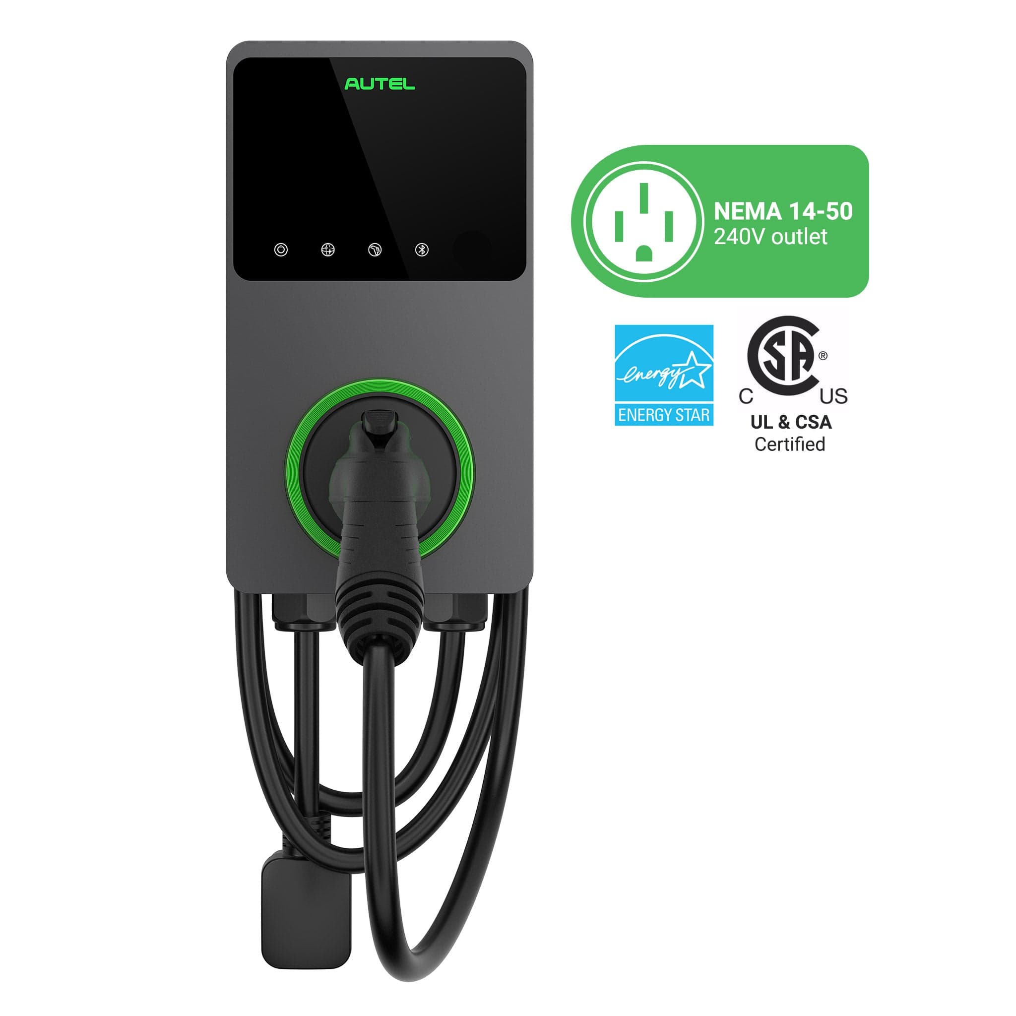 MaxiCharger AC Elite Home 40A - NEMA 14-50 - EV Charger With In-Body Holster (version US), visuel catalogue constructeur